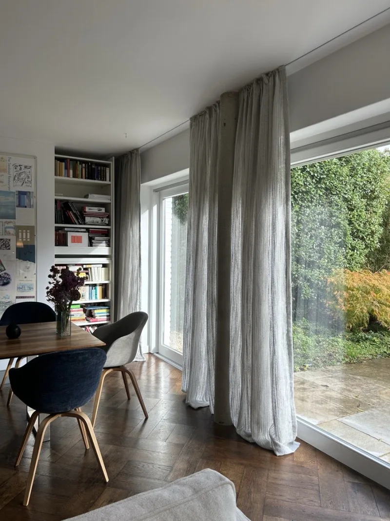 Gathered Linen Drapes